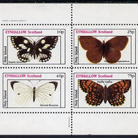 Eynhallow 1982 Butterflies (Papilio Galathea etc) perf,set of 4 values (10p to 75p) unmounted mint
