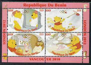 Benin 2009 Pooh Bear & Olympics #02 perf sheetlet containing 4 values unmounted mint. Note this item is privately produced and is offered purely on its thematic appeal