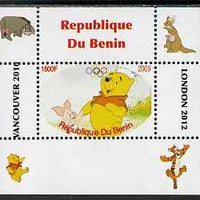 Benin 2009 Pooh Bear & Olympics #01 individual perf deluxe sheet unmounted mint. Note this item is privately produced and is offered purely on its thematic appeal
