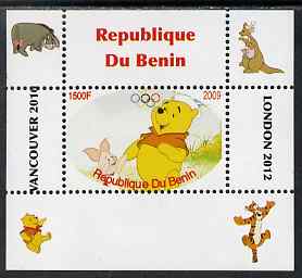 Benin 2009 Pooh Bear & Olympics #01 individual perf deluxe sheet unmounted mint. Note this item is privately produced and is offered purely on its thematic appeal