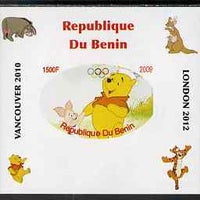 Benin 2009 Pooh Bear & Olympics #01 individual imperf deluxe sheet unmounted mint. Note this item is privately produced and is offered purely on its thematic appeal