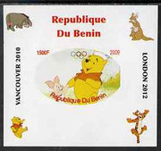 Benin 2009 Pooh Bear & Olympics #01 individual imperf deluxe sheet unmounted mint. Note this item is privately produced and is offered purely on its thematic appeal
