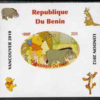 Benin 2009 Pooh Bear & Olympics #02 individual imperf deluxe sheet unmounted mint. Note this item is privately produced and is offered purely on its thematic appeal