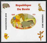Benin 2009 Pooh Bear & Olympics #02 individual imperf deluxe sheet unmounted mint. Note this item is privately produced and is offered purely on its thematic appeal