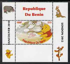 Benin 2009 Pooh Bear & Olympics #03 individual perf deluxe sheet unmounted mint. Note this item is privately produced and is offered purely on its thematic appeal