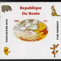 Benin 2009 Pooh Bear & Olympics #03 individual imperf deluxe sheet unmounted mint. Note this item is privately produced and is offered purely on its thematic appeal