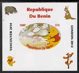 Benin 2009 Pooh Bear & Olympics #03 individual imperf deluxe sheet unmounted mint. Note this item is privately produced and is offered purely on its thematic appeal