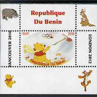Benin 2009 Pooh Bear & Olympics #04 individual perf deluxe sheet unmounted mint. Note this item is privately produced and is offered purely on its thematic appeal