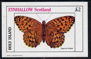 Eynhallow 1982 Butterflies (Argynnis Adippe) imperf deluxe sheet (£2 value) unmounted mint