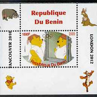 Benin 2009 Pooh Bear & Olympics #05 individual perf deluxe sheet unmounted mint. Note this item is privately produced and is offered purely on its thematic appeal
