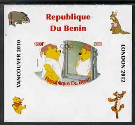 Benin 2009 Pooh Bear & Olympics #05 individual imperf deluxe sheet unmounted mint. Note this item is privately produced and is offered purely on its thematic appeal