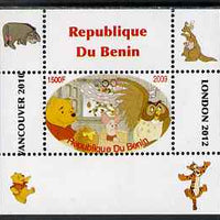 Benin 2009 Pooh Bear & Olympics #06 individual perf deluxe sheet unmounted mint. Note this item is privately produced and is offered purely on its thematic appeal
