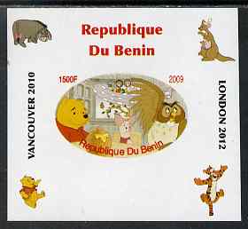 Benin 2009 Pooh Bear & Olympics #06 individual imperf deluxe sheet unmounted mint. Note this item is privately produced and is offered purely on its thematic appeal
