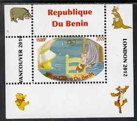 Benin 2009 Pooh Bear & Olympics #07 individual perf deluxe sheet unmounted mint. Note this item is privately produced and is offered purely on its thematic appeal