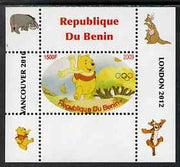 Benin 2009 Pooh Bear & Olympics #08 individual perf deluxe sheet unmounted mint. Note this item is privately produced and is offered purely on its thematic appeal