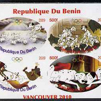 Benin 2009 Disney's 101 Dalmations & Olympics #01 imperf sheetlet containing 4 values unmounted mint. Note this item is privately produced and is offered purely on its thematic appeal