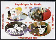 Benin 2009 Disney's 101 Dalmations & Olympics #02 imperf sheetlet containing 4 values unmounted mint. Note this item is privately produced and is offered purely on its thematic appeal
