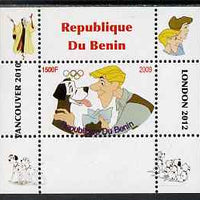 Benin 2009 Disney's 101 Dalmations & Olympics #01 individual perf deluxe sheet unmounted mint. Note this item is privately produced and is offered purely on its thematic appeal