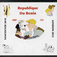 Benin 2009 Disney's 101 Dalmations & Olympics #01 individual imperf deluxe sheet unmounted mint. Note this item is privately produced and is offered purely on its thematic appeal
