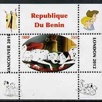 Benin 2009 Disney's 101 Dalmations & Olympics #02 individual perf deluxe sheet unmounted mint. Note this item is privately produced and is offered purely on its thematic appeal