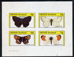 Grunay 1982 Butterflies (Thecla Quercus etc) imperf,set of 4 values (10p to 75p) unmounted mint