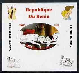 Benin 2009 Disney's 101 Dalmations & Olympics #02 individual imperf deluxe sheet unmounted mint. Note this item is privately produced and is offered purely on its thematic appeal