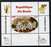 Benin 2009 Disney's 101 Dalmations & Olympics #03 individual perf deluxe sheet unmounted mint. Note this item is privately produced and is offered purely on its thematic appeal