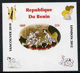 Benin 2009 Disney's 101 Dalmations & Olympics #03 individual imperf deluxe sheet unmounted mint. Note this item is privately produced and is offered purely on its thematic appeal