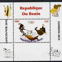 Benin 2009 Disney's 101 Dalmations & Olympics #04 individual perf deluxe sheet unmounted mint. Note this item is privately produced and is offered purely on its thematic appeal