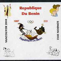 Benin 2009 Disney's 101 Dalmations & Olympics #04 individual imperf deluxe sheet unmounted mint. Note this item is privately produced and is offered purely on its thematic appeal