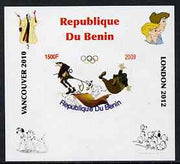 Benin 2009 Disney's 101 Dalmations & Olympics #04 individual imperf deluxe sheet unmounted mint. Note this item is privately produced and is offered purely on its thematic appeal