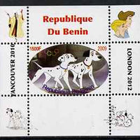 Benin 2009 Disney's 101 Dalmations & Olympics #05 individual perf deluxe sheet unmounted mint. Note this item is privately produced and is offered purely on its thematic appeal