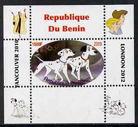 Benin 2009 Disney's 101 Dalmations & Olympics #05 individual perf deluxe sheet unmounted mint. Note this item is privately produced and is offered purely on its thematic appeal