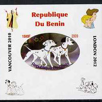Benin 2009 Disney's 101 Dalmations & Olympics #05 individual imperf deluxe sheet unmounted mint. Note this item is privately produced and is offered purely on its thematic appeal