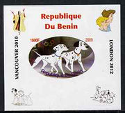 Benin 2009 Disney's 101 Dalmations & Olympics #05 individual imperf deluxe sheet unmounted mint. Note this item is privately produced and is offered purely on its thematic appeal
