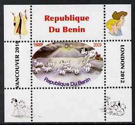 Benin 2009 Disney's 101 Dalmations & Olympics #06 individual perf deluxe sheet unmounted mint. Note this item is privately produced and is offered purely on its thematic appeal