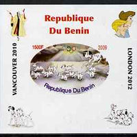 Benin 2009 Disney's 101 Dalmations & Olympics #06 individual imperf deluxe sheet unmounted mint. Note this item is privately produced and is offered purely on its thematic appeal