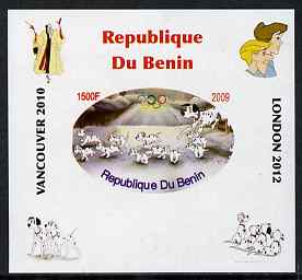 Benin 2009 Disney's 101 Dalmations & Olympics #06 individual imperf deluxe sheet unmounted mint. Note this item is privately produced and is offered purely on its thematic appeal
