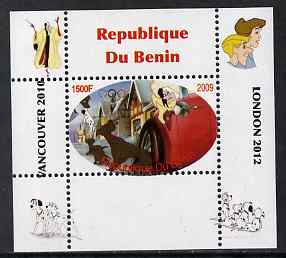 Benin 2009 Disney's 101 Dalmations & Olympics #07 individual perf deluxe sheet unmounted mint. Note this item is privately produced and is offered purely on its thematic appeal