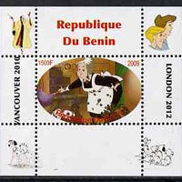 Benin 2009 Disney's 101 Dalmations & Olympics #08 individual perf deluxe sheet unmounted mint. Note this item is privately produced and is offered purely on its thematic appeal