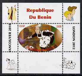 Benin 2009 Disney's 101 Dalmations & Olympics #08 individual perf deluxe sheet unmounted mint. Note this item is privately produced and is offered purely on its thematic appeal