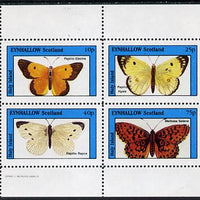Eynhallow 1982 Butterflies (Papilio Electra) perf,set of 4 values (10p to 75p) unmounted mint