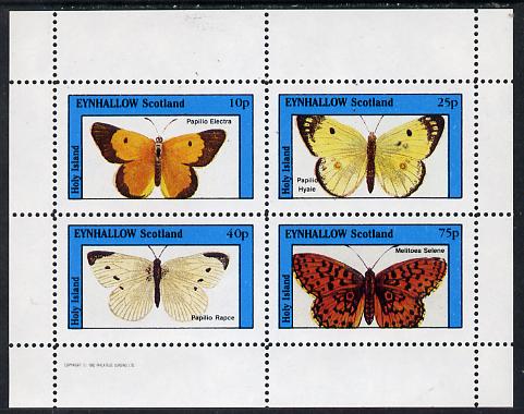 Eynhallow 1982 Butterflies (Papilio Electra) perf,set of 4 values (10p to 75p) unmounted mint