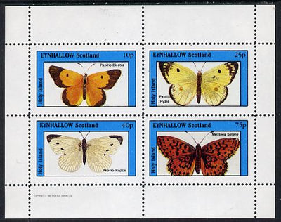 Eynhallow 1982 Butterflies (Papilio Electra) perf,set of 4 values (10p to 75p) unmounted mint