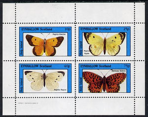 Eynhallow 1982 Butterflies (Papilio Electra) perf,set of 4 values (10p to 75p) unmounted mint