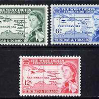 Trinidad & Tobago 1958 British Caribbean Federation set of 3 unmounted mint SG 281-3