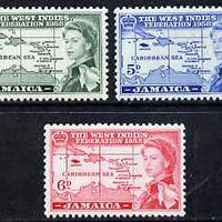 Jamaica 1958 British Caribbean Federation set of 3 unmounted mint SG 175-7