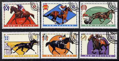 New Zealand 1996 Famous Race Horses perf set of 6 fine used, SG 1945-50
