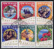 New Zealand 1997 Christmas perf se-tenant block of 6 fine used, SG 2097-2102