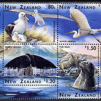 New Zealand 1996 Marine Wildlife perf se-tenant block of 6 unmounted mint, SG 1992-97